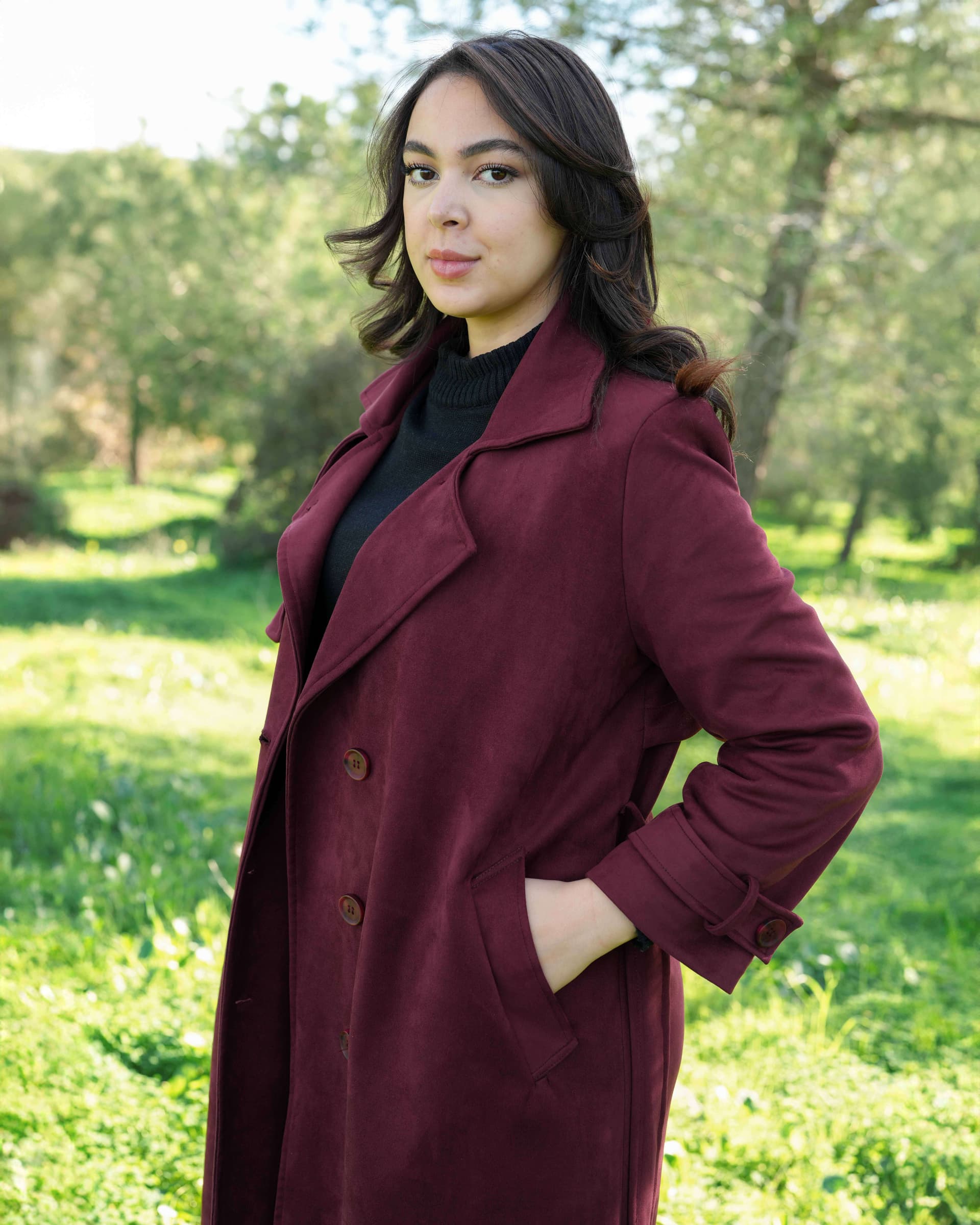 TRENCH SUEDINE