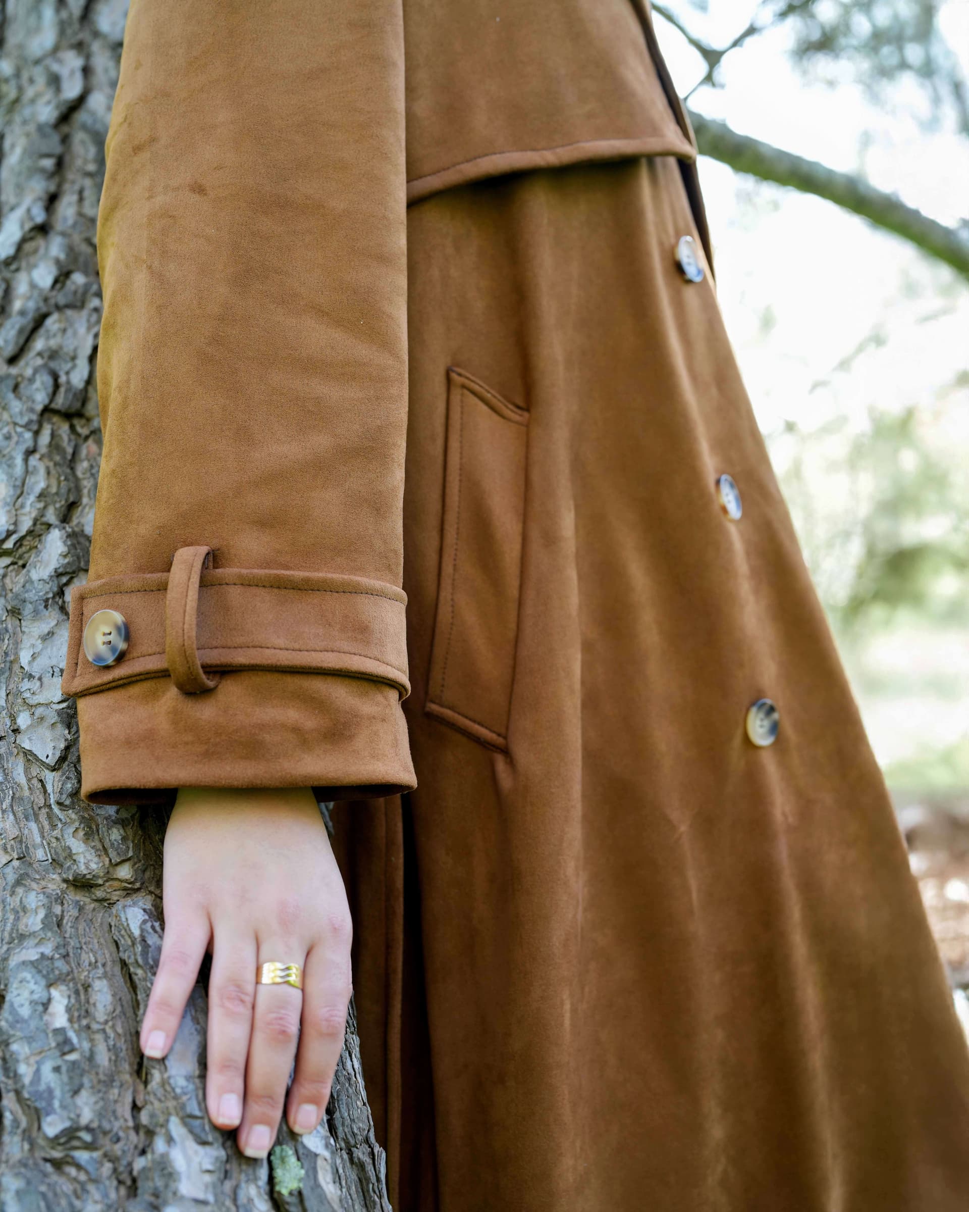 TRENCH SUEDINE