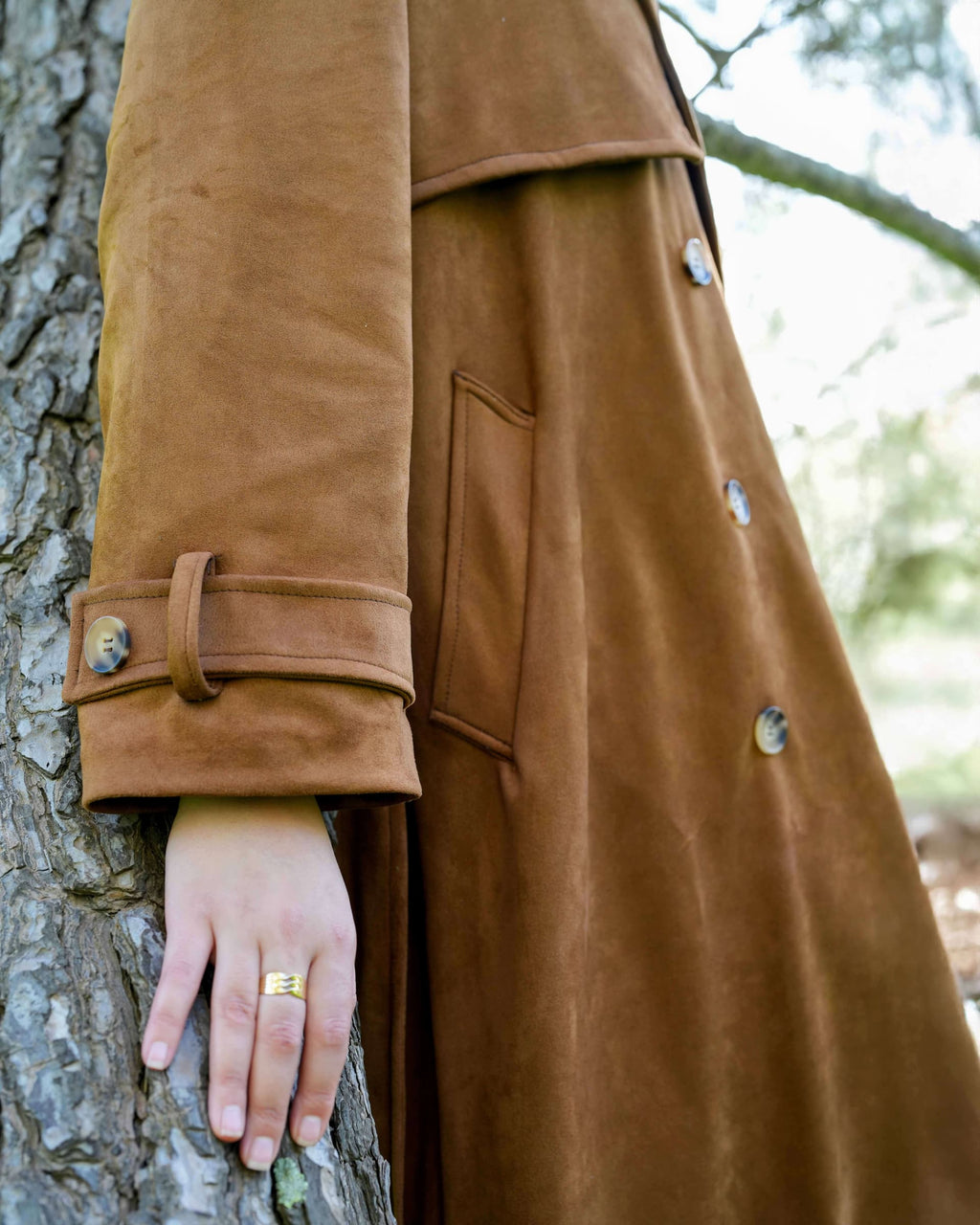 TRENCH SUEDINE