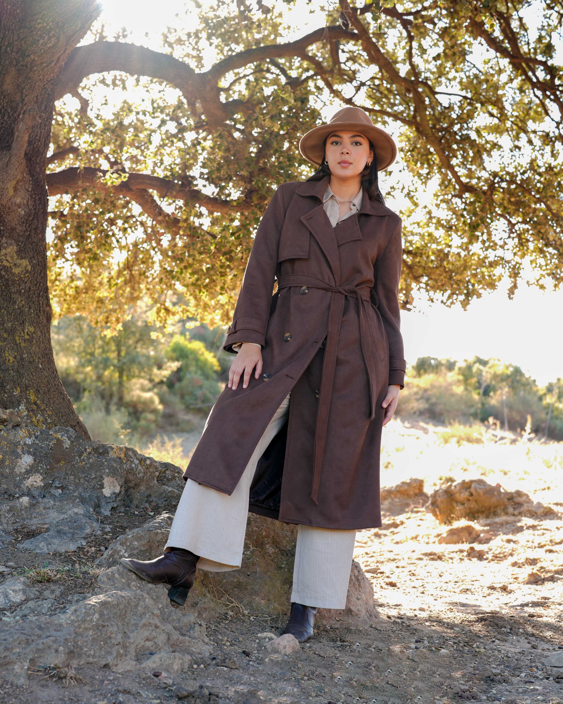 TRENCH SUEDINE
