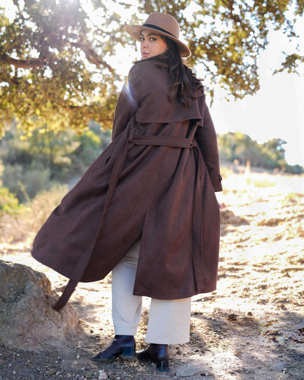 TRENCH SUEDINE